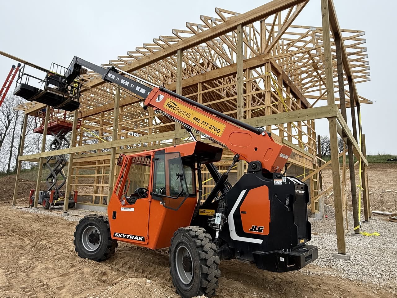 Mississippi barndominium wood frame construction site